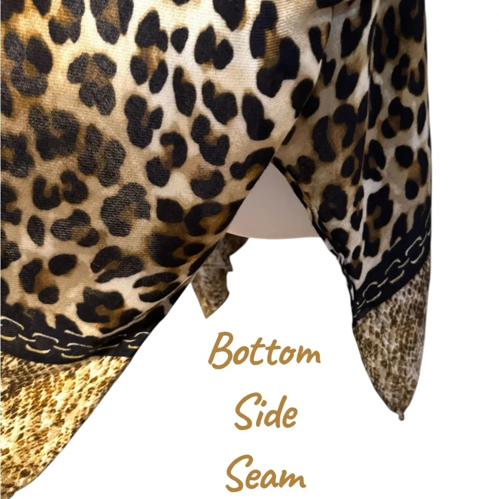 Chico's Animal Print Open Front  Ruana/Kimono/Topper  OSFA    #6 - Picture 5 of 7